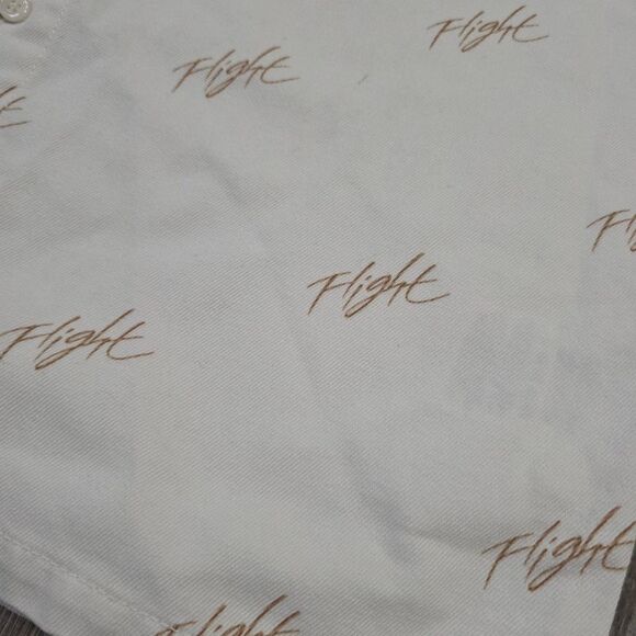 Nike Air Jordan Flight Essentials Denim Button-Down Shirt Off-White Women's S LE - Picture 4 of 8